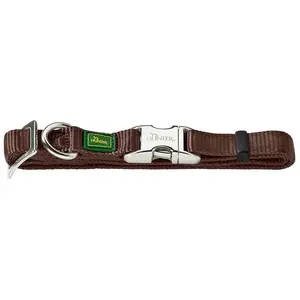 Comparateur de prix : Hunter Klikhalsband Alu Nylon Soft Bruin - Hondenhalsband - 40-55x2.0 cm