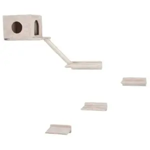 Mur d'escalade pour chat - KERBL - Montblanc - 6 éléments - Bois, sisal, tissu pas cher