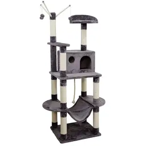 KERBL PET Matteo 84456 Arbre à chat Gris 59 x 52 x 180 cm 21,38 kgVendu pargalaxus