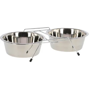 KERBL Gamelle double avec support - 2x 1800 ml - Pour chien et chat pas cher