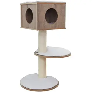 Kerbl Pet Dinari Light Arbre à chat mural Marron/blanc 45 x 45 x 106 cm pas cher