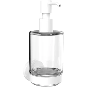 Emco, Distributeur de savon + porte-savon, Distributeur de savon rond, récipient en verre cristal, modèle mural, 4321 pas cher
