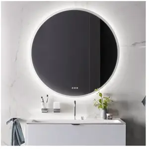 Emco, Armoire de toilette, pure ++ miroir lumineux à LED, diamètre 790 mm, 441130808