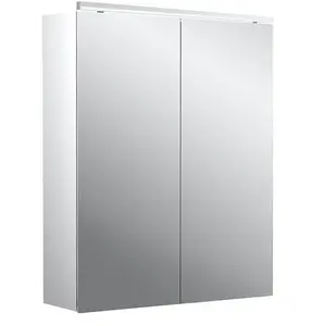 Emco, Armoire de toilette, pure 2 Classic armoire de toilette lumineuse LED avec éclairage à poser, 2 portes, 600x711x15 (60 x 15.30 x 71.10 cm)