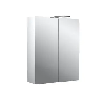 Emco, Armoire de toilette, pure 2 Style armoire de toilette lumineuse LED avec spots à poser, 2 portes, 600x711x153mm, 97 (60 x 15.30 x 71.10 cm)