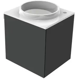 Emco, Lavabo, Evo 450 Lavabo pour invités, noir, 450x450x508mm, 958227... pas cher