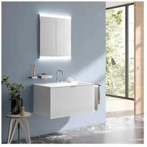 Emco, Armoire de toilette, asis evo Armoire lumineuse de toilette, modèle encastré, 2 portes, 600 mm pas cher