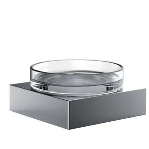 Emco Liaison 183000101 Porte-savon rond en verre/chrome 90 x 90 mm pas cher