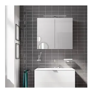 Emco, Armoire de toilette, armoire de toilette LED mee AP 80 cm 2 portes (80 x 15 x 74.60 cm)