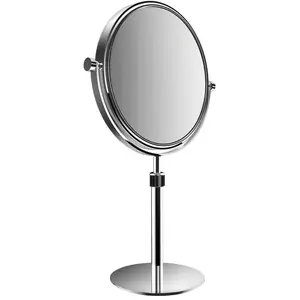 Emco, Miroir cosmétique, pure miroir sur pied, hauteur réglable, diamètre 201 mm, grossissement 3x, chrome 109400119