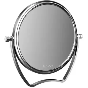 Emco, Miroir cosmétique, miroir de voyage PURE rond, d= 126mm, 5 compartiments chromés pas cher