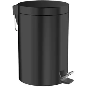 Emco Corbeille SYSTEM 2 modèle sur pied, avec couvercle, 5 l noir, Poubelle, Noir pas cher