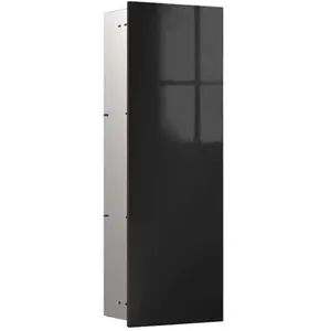 Emco, Armoire de salle de bain, asis pure Module d'armoire, montage encastré, charnière de porte à droite, façade en verre (25 x 15 x 73 cm)