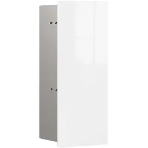 Emco, Armoire de salle de bain, asis pure Ensemble brosse WC module, montage encastré, charnière de porte à gauche, façade en verre (17 x 15 x 43.60 cm) pas cher