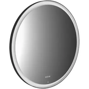 Emco, Miroir, round black miroir lumineux, diamètre 1000mm, avec éclai... pas cher