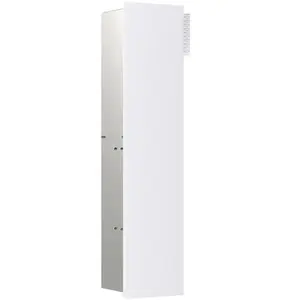 Emco, Dérouleur de papier toilette, Module WC asis pure, montage encastré, charnière de porte à gauche, façade en verre sur toute la