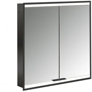 Emco, Armoire de toilette, prime 2 Facelift armoire de toilette lumineuse, 600 mm, 2 portes, modèle encastré, 9497 (60 x 15.20 x 72.70 cm) pas cher
