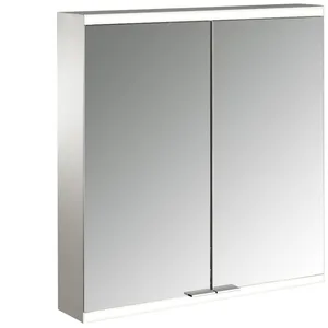 Emco, Armoire de toilette, prime 2 Facelift Armoire à glace éclairée, 600 mm, 2 portes, avec parois latérales réfléc (60 x 15.20 x 70 cm) pas cher