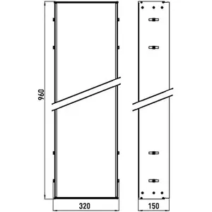 Emco Asis Module 977000061 Cadre de montage Gris 964 mm Taille unique pas cher