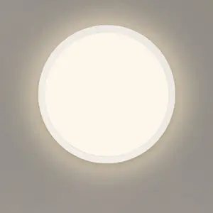 Müller Licht, Applique + plafonnier, Applique murale et plafonnier à LED Jalo Panel Round 20900295 pas cher