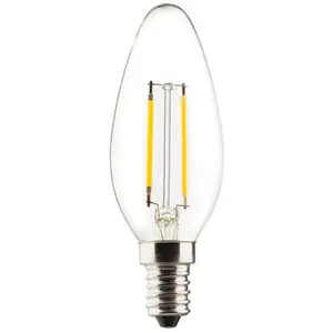 Müller-Licht Ampoule LED rétro en forme de bougie - Remplace 25 W - Verre - E14 - 2,5 W - Blanc pas cher