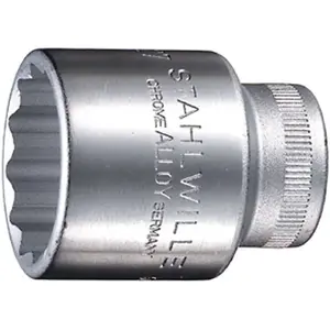 Stahlwille Jeu de clés à douille 50 1/2 po. 12 pans ouv. de clé 22 mm ...