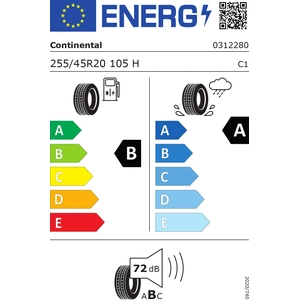 Comparateur de prix : Continental 255/45 Hr20 Tl 105h Co Premium Cont 6 Sil Xl