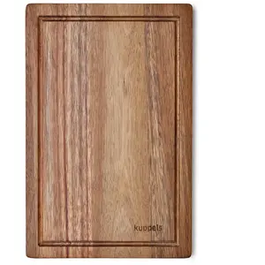 ’merkloos’ Snijplank | acaciahout | 32 x 21 x 1,5 cm | houten plank met sapgoot | snijplank hout | serveerplank | houten plank keuken pas cher
