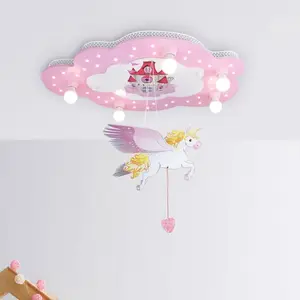 Elobra Lampe licorne « Wolke Schloß mit Einhorn » | Joli plafonnier po...