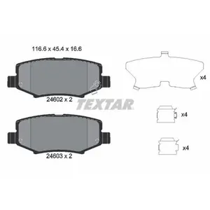 Remblokkenset schijfrem 2460201 Textar pas cher