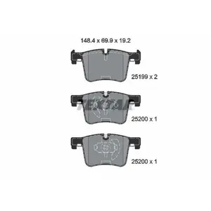 Remblokkenset schijfrem 2519901 Textar pas cher