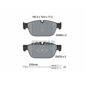 Remblokkenset schijfrem 2506901 Textar pas cher
