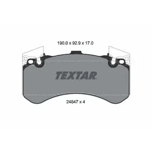 Remblokkenset schijfrem 2484701 Textar pas cher