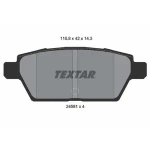 Remblokkenset schijfrem 2458102 Textar pas cher