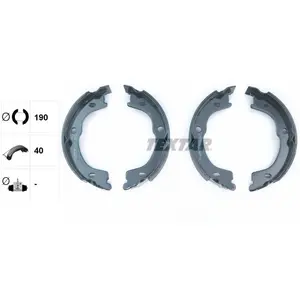Remschoenset parkeerrem 91075300 Textar