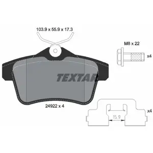 Remblokkenset schijfrem 2492201 Textar pas cher