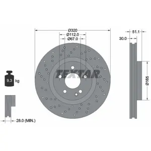 Remschijf 92262105 Textar pas cher