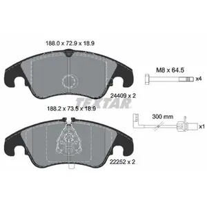 Remblokkenset schijfrem 2440903 Textar