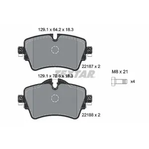 Remblokkenset schijfrem 2218701 Textar pas cher