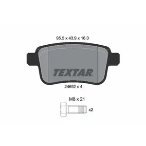 Remblokkenset schijfrem 2469204 Textar pas cher