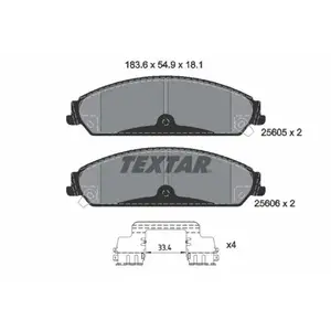 Remblokkenset schijfrem 2560501 Textar pas cher