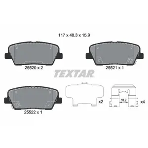 Remblokken set 2552001 Textar pas cher