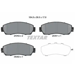 Remblokkenset schijfrem 2434201 Textar pas cher