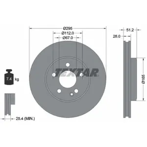 Remschijf 92241603 Textar pas cher
