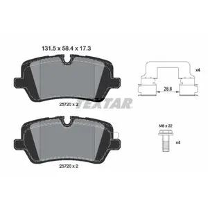 Remblokken set 2572001 Textar pas cher