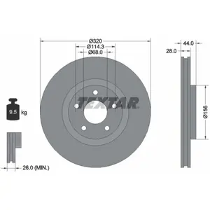 Remschijf 92222003 Textar pas cher