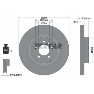 Remschijf 92162003 Textar pas cher