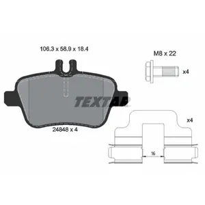 Remblokkenset schijfrem 2484803 Textar pas cher