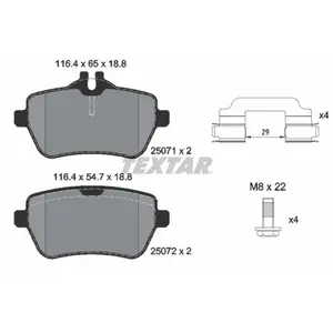 Remblokkenset schijfrem 2507103 Textar pas cher