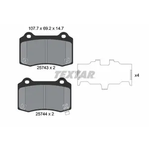 Comparateur de prix : Remblokkenset schijfrem 2574301 Textar
